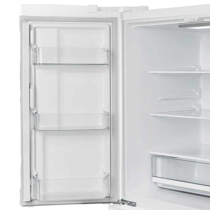 Forno Espresso Moena 36-inch 19.2 Cu.ft French Door Refrigerator in White with Antique Brass Handle (FFRBI1820-36WHT) FORNO