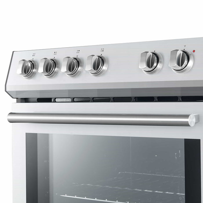 Forno Leonardo Espresso 30-Inch Electric Range with 5.0 cu. Ft. Electric Oven in Stainless Steel (FFSEL6012-30) FORNO