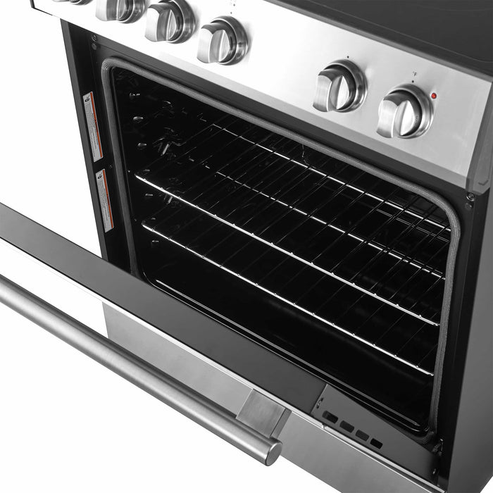 Forno Leonardo Espresso 30-Inch Electric Range with 5.0 cu. Ft. Electric Oven in Stainless Steel (FFSEL6012-30) FORNO