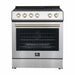 Forno Leonardo Espresso 30-Inch Electric Range with 5.0 cu. Ft. Electric Oven in Stainless Steel (FFSEL6012-30) FORNO
