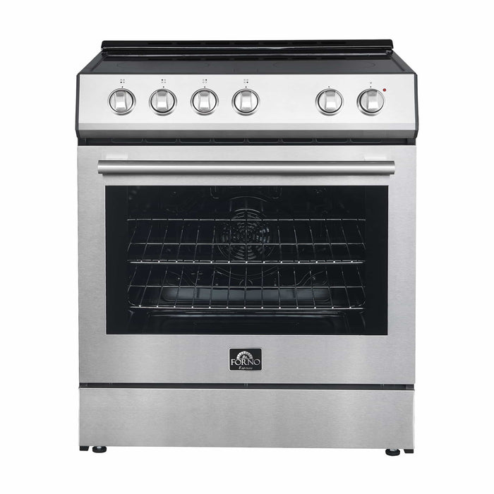 Forno Leonardo Espresso 30-Inch Electric Range with 5.0 cu. Ft. Electric Oven in Stainless Steel (FFSEL6012-30) FORNO