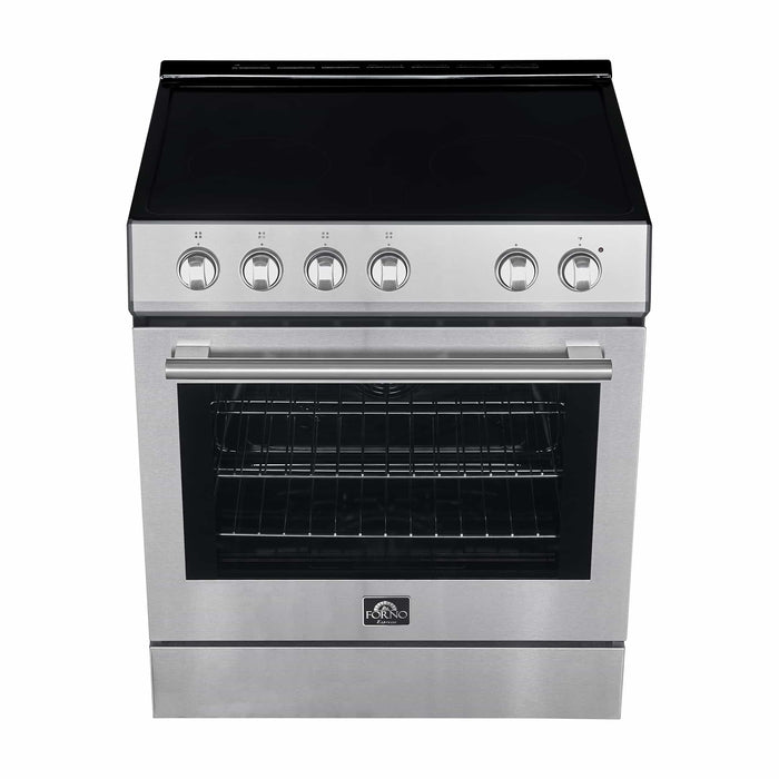 Forno Leonardo Espresso 30-Inch Electric Range with 5.0 cu. Ft. Electric Oven in Stainless Steel (FFSEL6012-30) FORNO