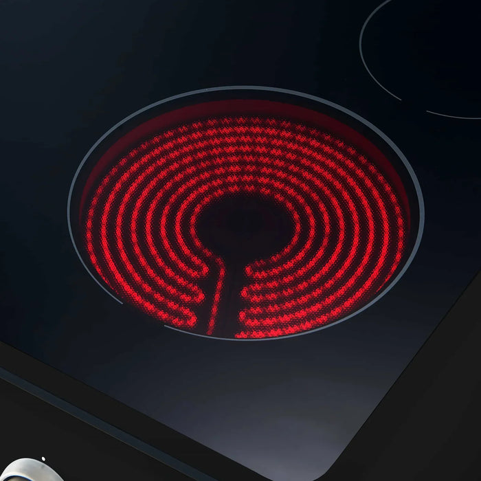 Forno Espresso 2-Piece Appliance Package - 30-Inch Electric Range with 5.0 Cu.Ft. Electric Oven and Under Cabinet Range Hood in Black with Antique Brass Trim (FBDL-002-02US)