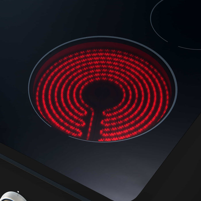 FORNO 4-Piece Appliance Package- 30-Inch Electric Range, Under Cabinet Range Hood, 31-Inch Refrigerator, and Built-In Dishwasher in Black with Antique Brass Trim (FBDL-006-02US)