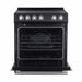 Forno Leonardo Espresso 30-Inch Electric Range with 5.0 cu. Ft. Electric Oven in Black with Brass Trim (FFSEL6012-30BLK) FORNO