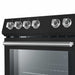 Forno Leonardo Espresso 30-Inch Electric Range with 5.0 cu. Ft. Electric Oven in Black with Brass Trim (FFSEL6012-30BLK) FORNO