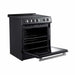Forno Leonardo Espresso 30-Inch Electric Range with 5.0 cu. Ft. Electric Oven in Black with Brass Trim (FFSEL6012-30BLK) FORNO