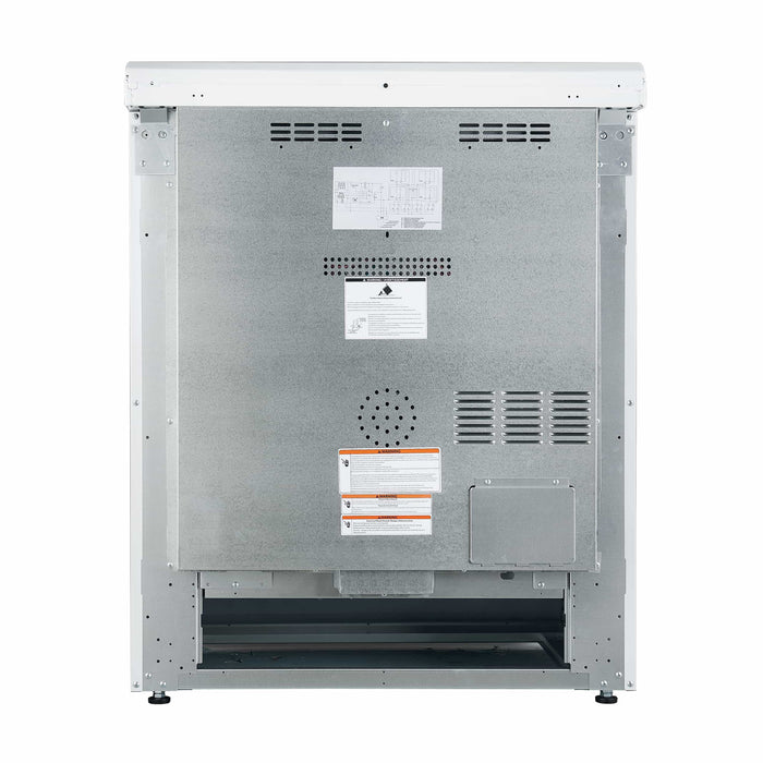 Forno 2-Piece Appliance Package - 30-Inch Electric Range and 36-Inch French Door Refrigerator in White with Antique Brass Handle (FBDL-003-09US)