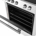 Forno Leonardo Espresso 30-Inch Electric Range with 5.0 cu. Ft. Electric Oven in White in Brass Trim (FFSEL6012-30WHT) FORNO