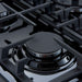 Forno Leonardo Espresso 30-Inch Black Gas Range - Burner Close-Up