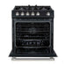 Forno Leonardo Espresso 30-Inch Black Gas Range - Front Open Door Detail