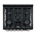 Forno Leonardo Espresso 30-Inch Black Gas Range - Top Detail