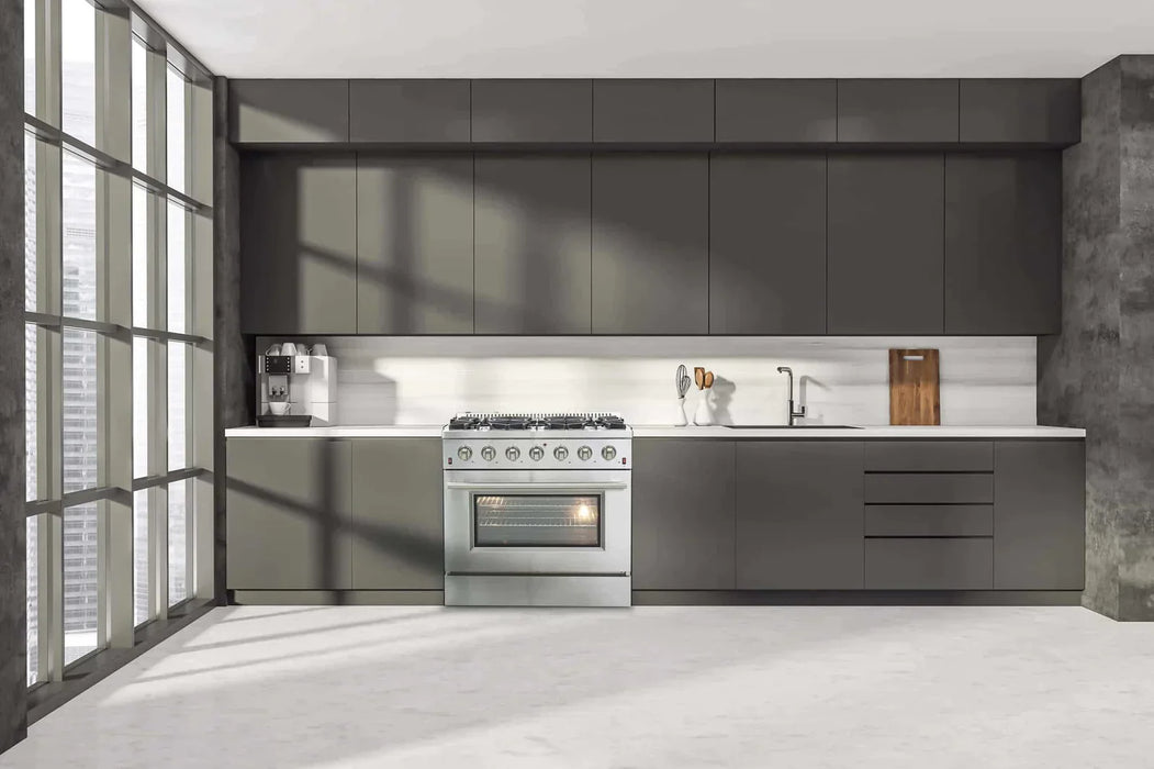 Forno 2-Piece Appliance Package - 48-Inch Gas Range  & 60-Inch Pro-Style Refrigerator in Stainless Steel (FBDL-019-04CAUS)