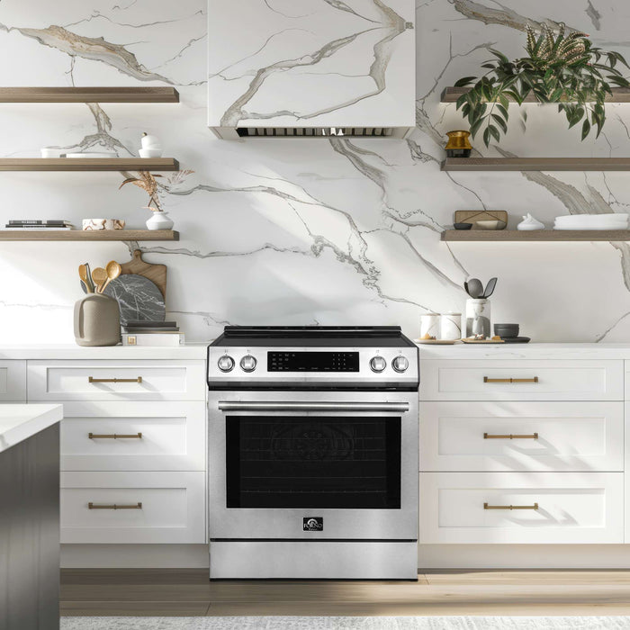 Forno Donatello 30-Inch Stainless Steel Induction Range - Kitchen Lifestyle