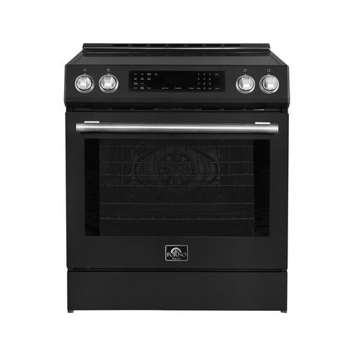 Forno Donatello 30-Inch Black Induction Range - Front View