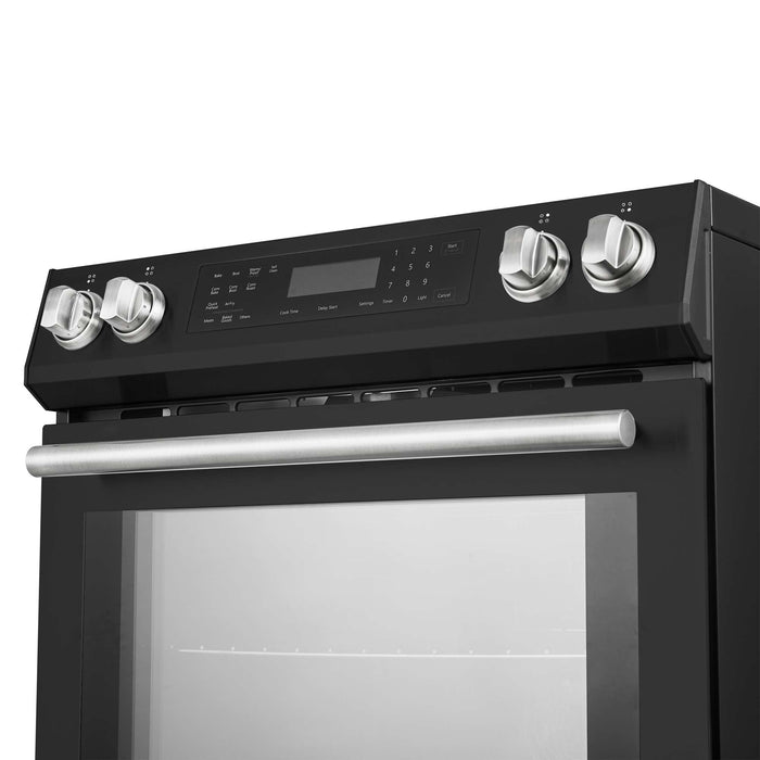 Forno Donatello 30-Inch Black Induction Range - Knobs Close-Up