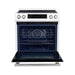 Forno Donatello 30-Inch White Induction Range - Front Open