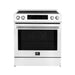 Forno Donatello 30-Inch White Induction Range - Front View