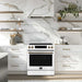 Forno Donatello 30-Inch White Induction Range - Kitchen Lifestyle
