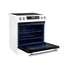 Forno Donatello 30-Inch White Induction Range - Side Open