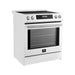 Forno Donatello 30-Inch White Induction Range - Side View