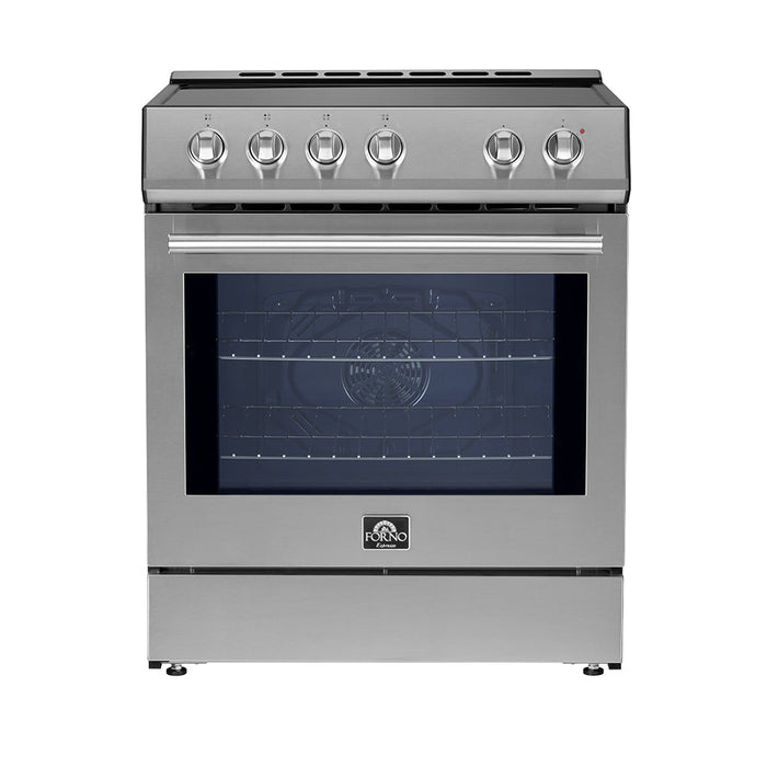 Forno Leonardo Espresso 30-Inch Stainless Steel Induction Range - Front Close
