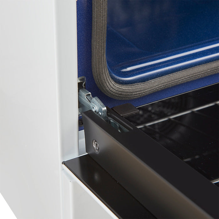 Forno 2-Piece Appliance Package - 30-Inch Slide-In Induction Range and 30-Inch French Door Refrigerator in White with Antique Brass Handle (FBDL-014-10CAUS)