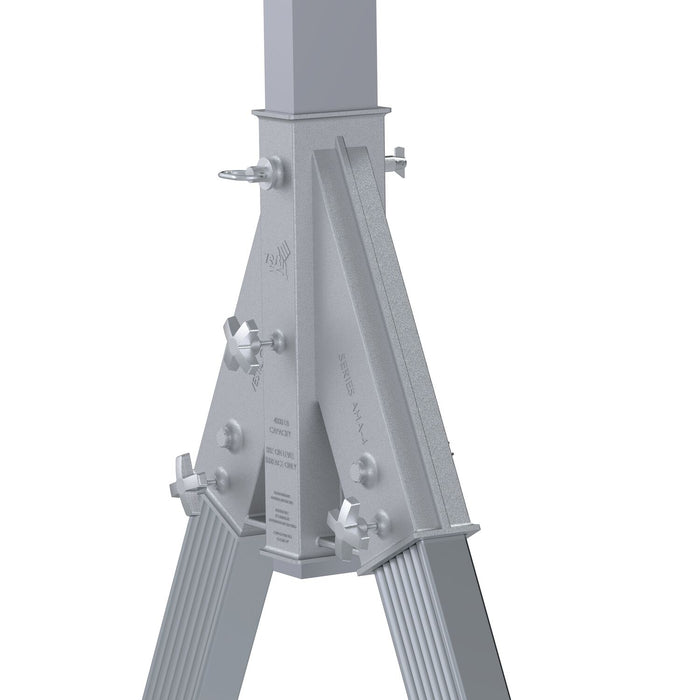 Vestil FHA-2-10-10 aluminum fixed gantry crane with glass filled nylon locking - view 3