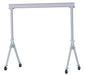 Vestil FHA-2-12-10 Aluminum Fixed Gantry Crane with Glass Filled Nylon Locking Casters 12 ft. x 10 ft. 2,000 lb. Capacity Sil