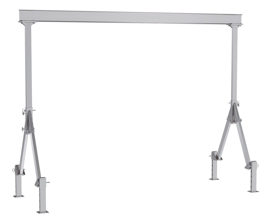 Vestil FHA-2-15-10-ALO Aluminum Fixed Height Gantry Crane With Adjustable Leveling Option 15 ft. X 10 ft. 2,000 lb. Capacity 