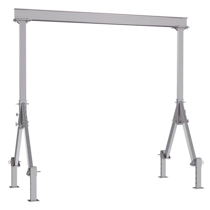 Vestil FHA-4-12-10-ALO Aluminum Fixed Height Gantry Crane With Adjustable Leveling Option 12 ft. X 10 ft. 4,000 lb. Capacity 