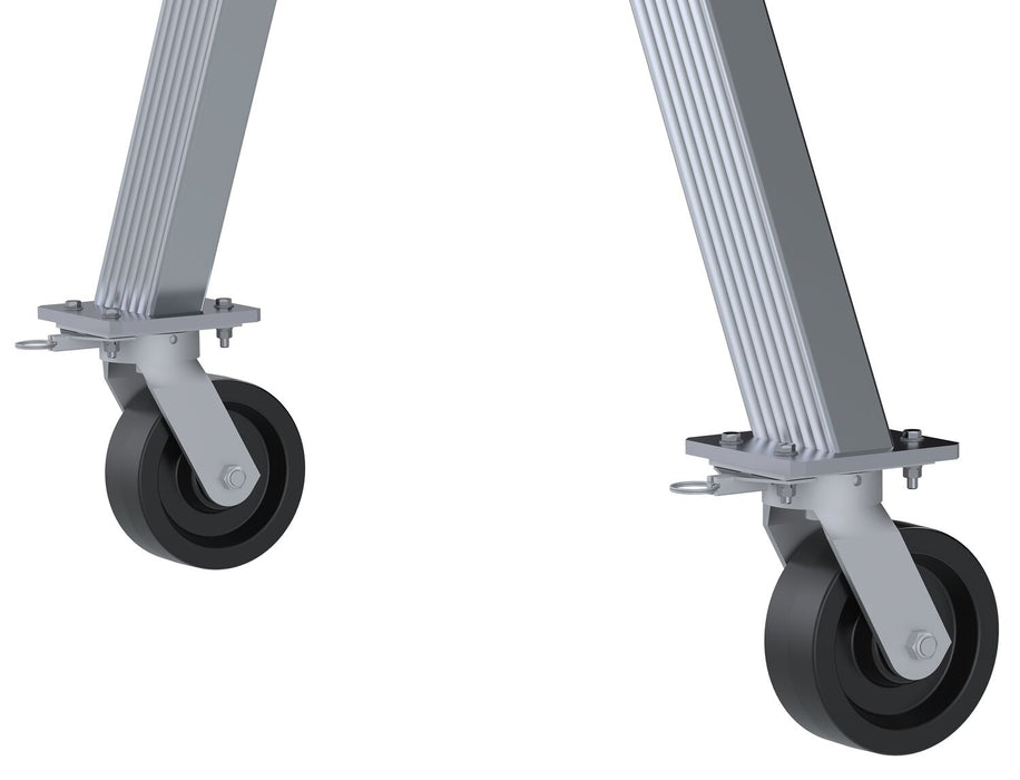Vestil FHA-4-15-10 aluminum fixed gantry crane with phenolic locking casters - view 2