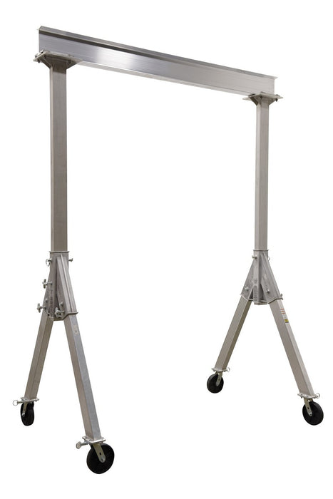 Vestil FHA-6-12-10 Aluminum Fixed Gantry Crane with Phenolic Locking Casters 12 ft. x 10 ft. 6,000 lb. Capacity Silver