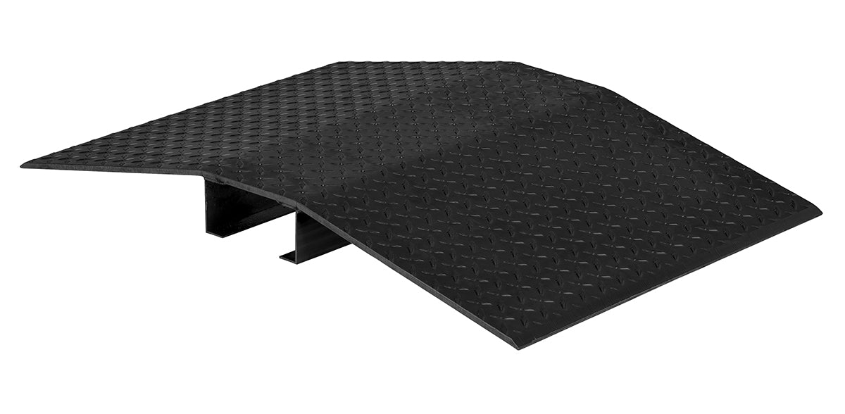 Vestil FHCR-48-36-4-4H-BK Fabricated Aluminum Hose and Cable Crossovers 48 in. x 36 in. 2,000 lb. Capacity Black