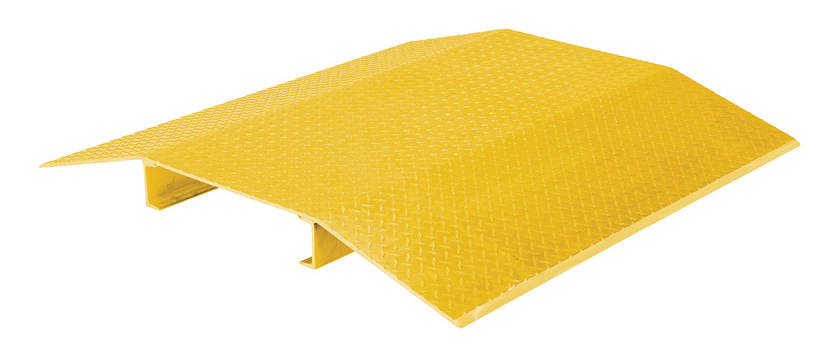 Vestil FHCR-48-48-16-4H-YL Fabricated Aluminum Hose and Cable Crossovers 48 in. x 48 in. 2,000 lb. Capacity Yellow