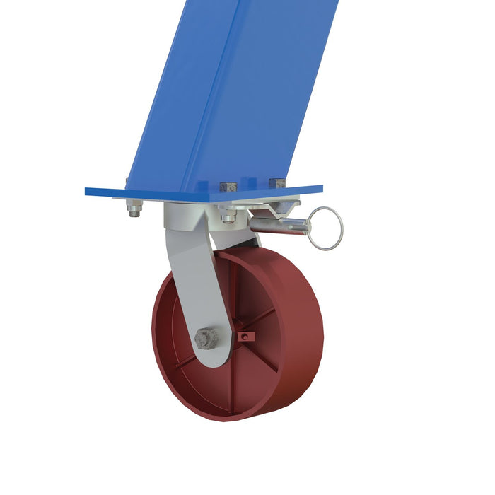 Vestil FHS-10-10 steel fixed gantry crane with ductile steel locking casters - view 3