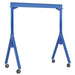 Vestil FHS-2-10-VG Steel Fixed Gantry Crane with V-Groove Cast Iron Casters 10 ft. 2,000 lb. Capacity Blue