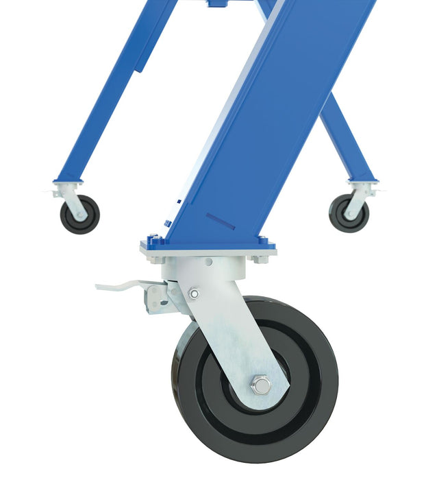 Vestil FHS-6-10-TLC steel fixed gantry crane with total locking phenolic casters - view 2