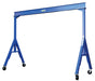 Vestil FHS-6-10 Steel Fixed Gantry Crane with Phenolic Casters 10 ft. 6,000 lb. Capacity Blue