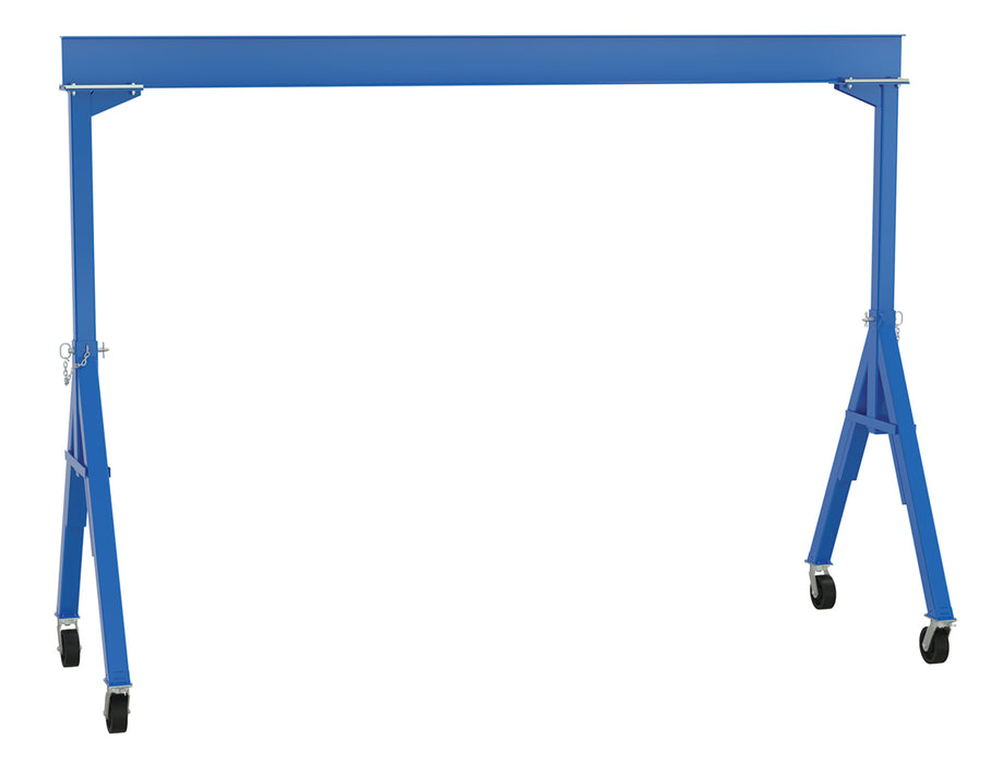 Vestil FHS-6-15 Steel Fixed Gantry Crane with Phenolic Casters 15 ft. 6,000 lb. Capacity Blue