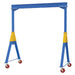Vestil FHSN-8-10-VG Steel Knockdown Fixed Gantry Crane with V-Groove Ductile Steel Casters 10 ft. 8,000 lb. Capacity Blue