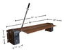 Vestil FM-2572 steel mechanical edge-o-dock leveler dimensions diagram