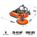 60 in Orchard Finish Mower,  3 Point Hitch Cat.1,  Hydraulic Offset, — angle view