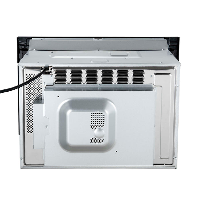 Forno 2-Piece Appliance Package - 30-Inch Vomero Double Wall Oven & 30-Inch Microwave Oven in Black with Antique Brass Handle