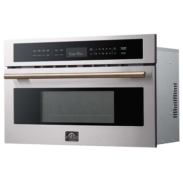 Forno Oliena 30-Inch Built-In 1.6 Cu. Ft. Compact Oven in Stainless Steel with Stainless Steel Trim (FMWDR3093-30) FORNO