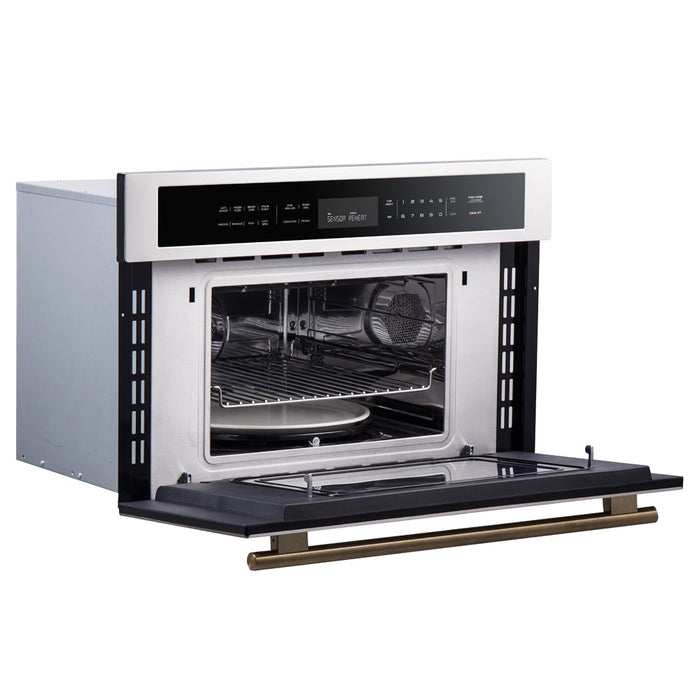 Forno Oliena 30-Inch Built-In 1.6 Cu. Ft. Compact Oven in Stainless Steel with Stainless Steel Trim (FMWDR3093-30) FORNO