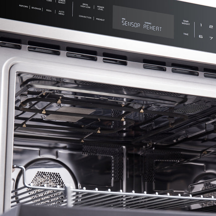 Forno Oliena 30-Inch Built-In 1.6 Cu. Ft. Compact Oven in Stainless Steel with Stainless Steel Trim (FMWDR3093-30) FORNO