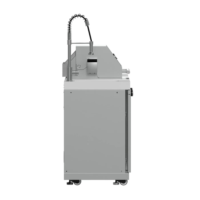 Forno Bulnes Outdoor Kitchen 30-Inch BBQ 60,000 BTU, with Sear, Rotisserie Infrared Burners, 1.8 Cu.Ft. Beverage Center, & White Countertops (FODKT2506WHT)