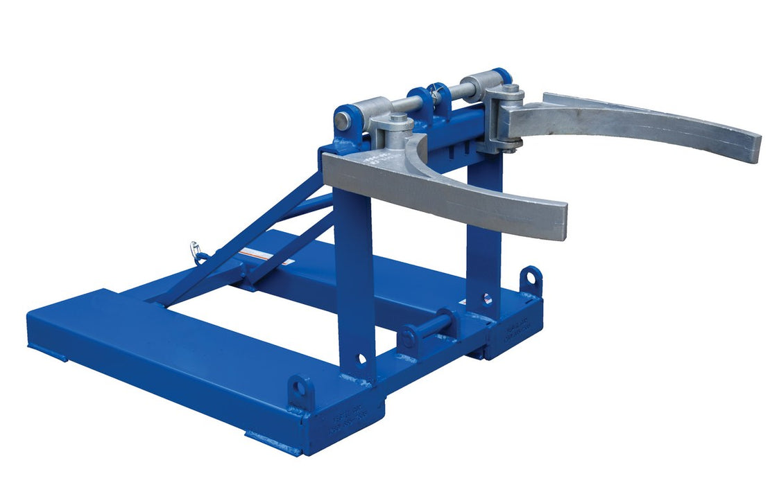 Vestil FPDL-11-H Steel Fork Mounted Poly Drum Handler 48-3/8 in. x 28-1/2 in. x 22-3/8 in. 1,100 lb. Capacity Blue