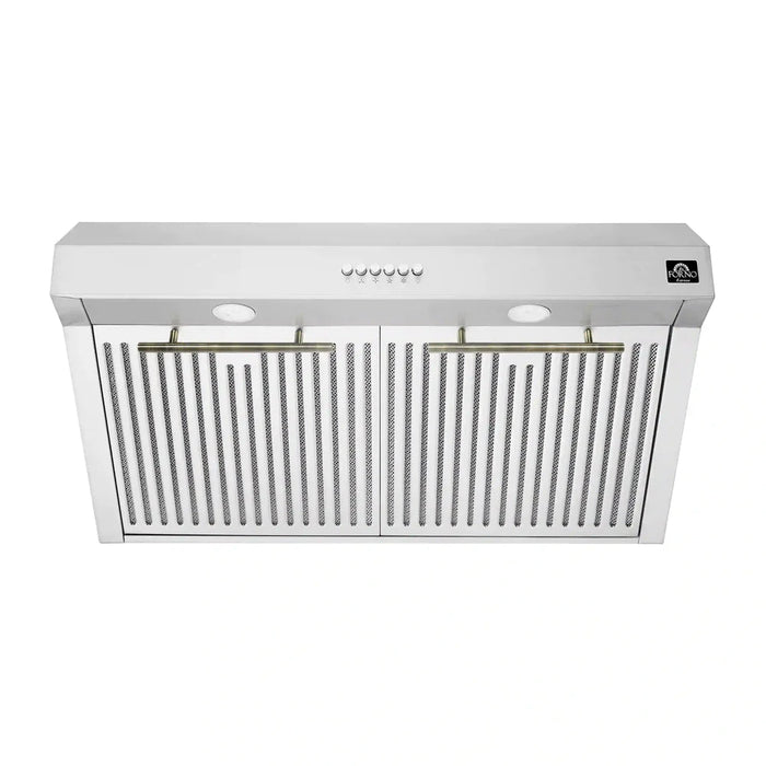 Forno Bari Espresso 30-Inch 400 CFM Under Cabinet Range Hood in Stainless Steel FRHUC5255-30S FORNO